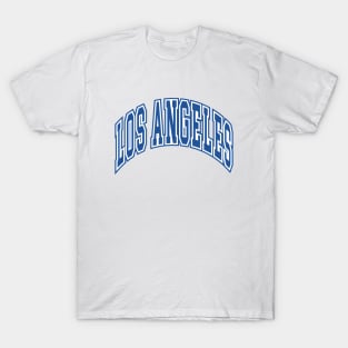 Los Angeles - Block Arch - White/Blue T-Shirt